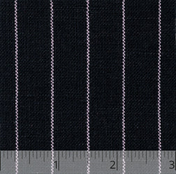 Black & Soft Pink Medium Weight Striped Linen - $18.00 yd. - Burnley & Trowbridge Co.