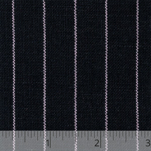 Black & Soft Pink Medium Weight Striped Linen - $18.00 yd. - Burnley & Trowbridge Co.
