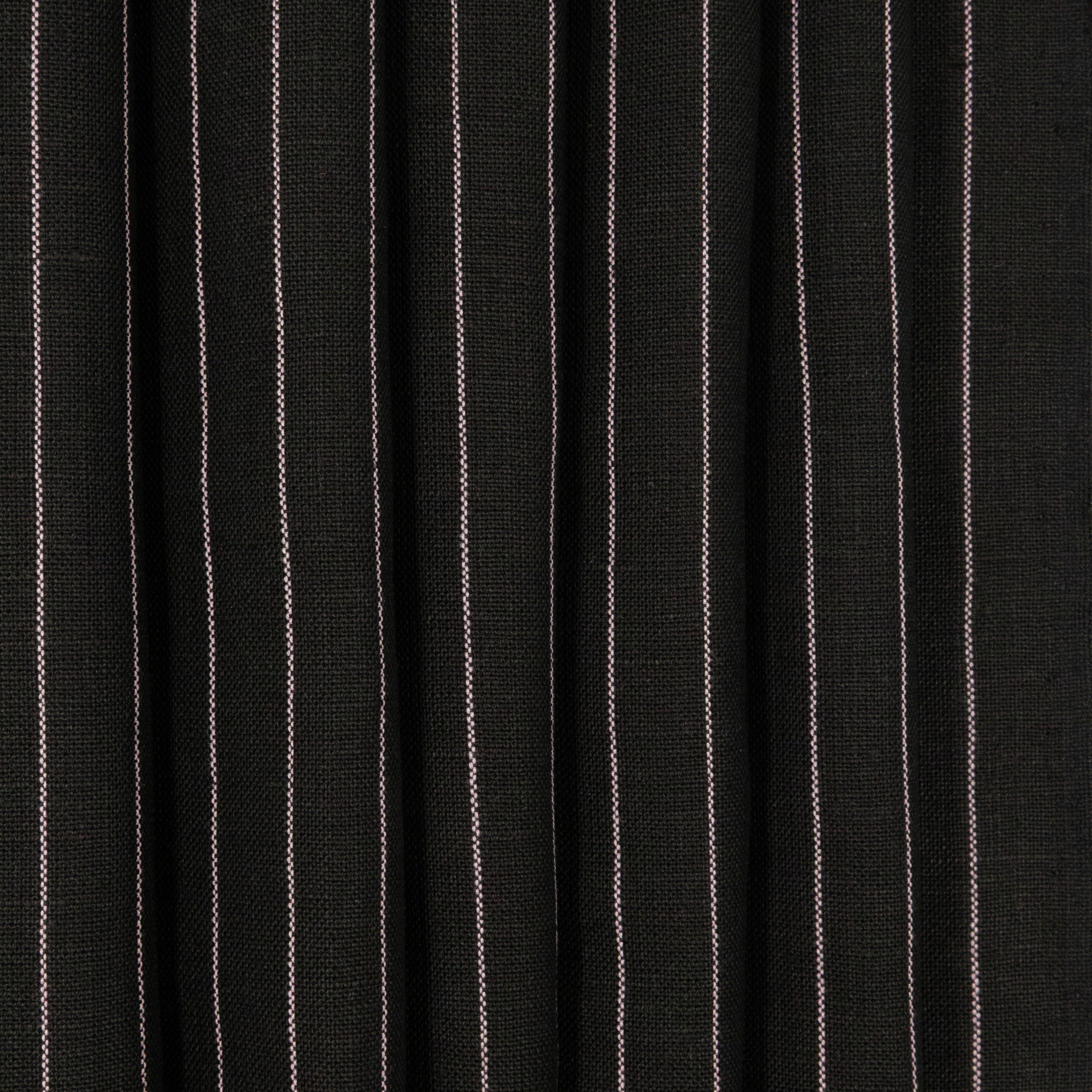 Black & Soft Pink Medium Weight Striped Linen, drape - $18.00 yd. - Burnley & Trowbridge Co.