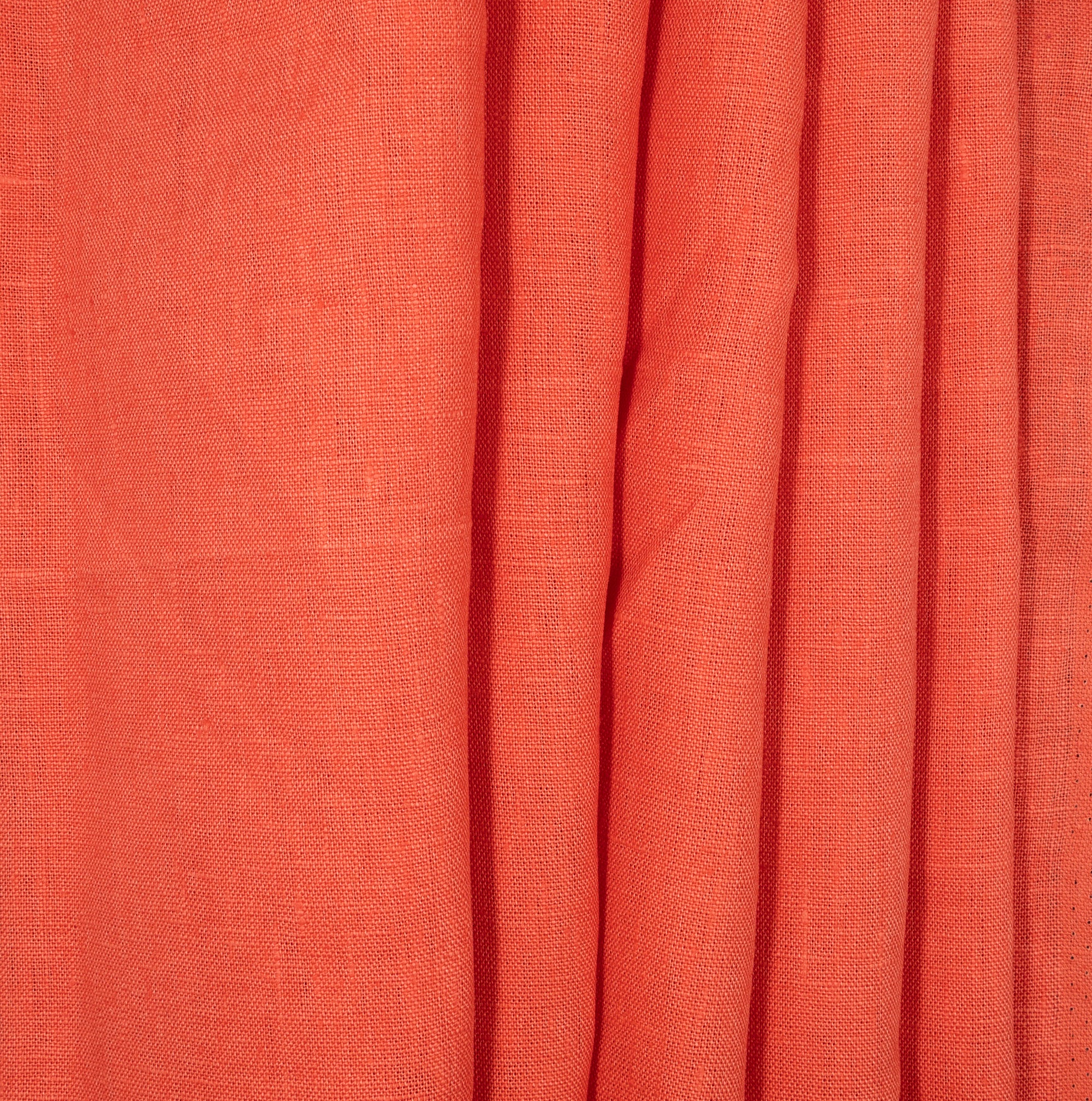 Coral Medium Weight Linen, drape - $24.00 yd. - Burnley & Trowbridge Co.