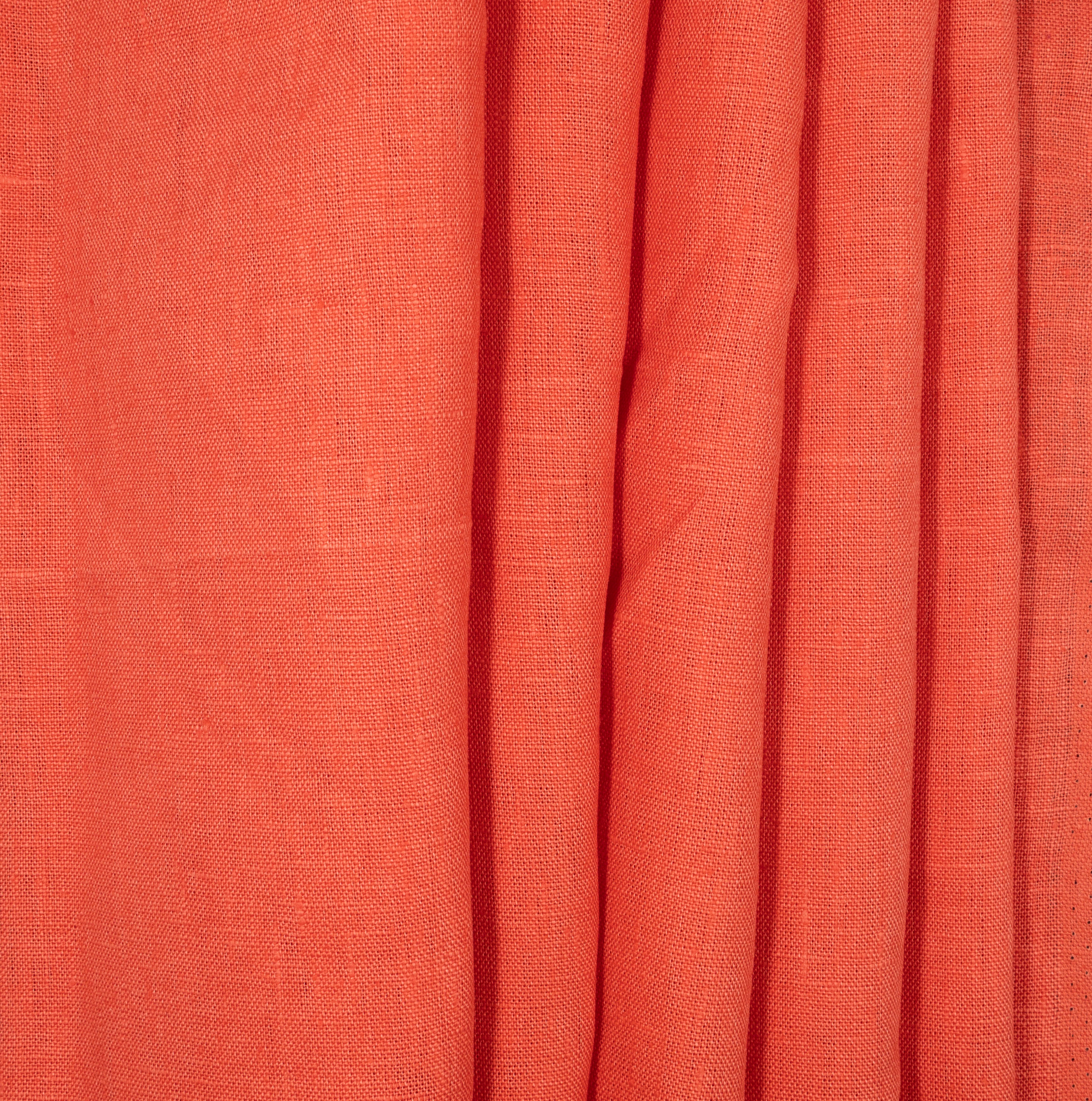 Coral Medium Weight Linen, drape - $24.00 yd. - Burnley & Trowbridge Co.