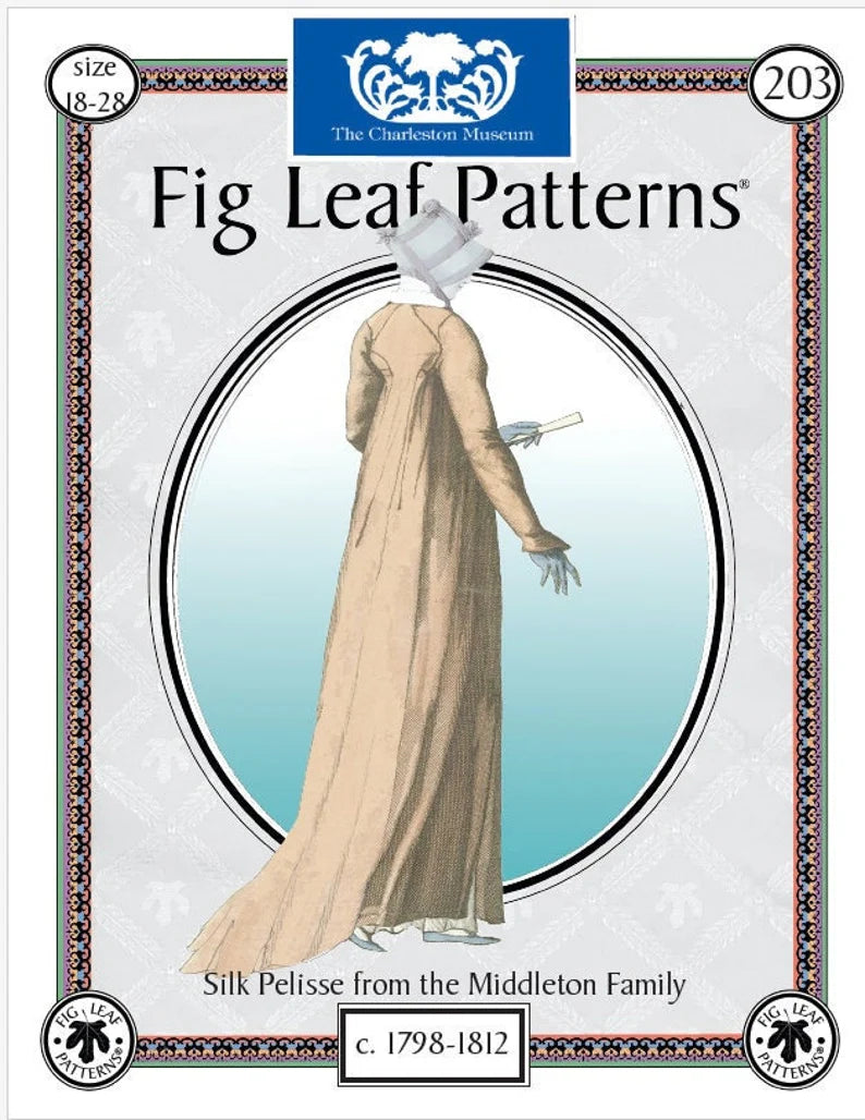 Fig Leaf Patterns Silk Pelisse c. 1798-1812