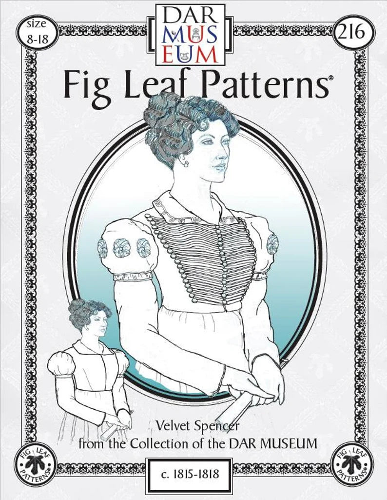 Fig Leaf Patterns Velvet Spencer c. 1818 From the Collection of the DAR Museum