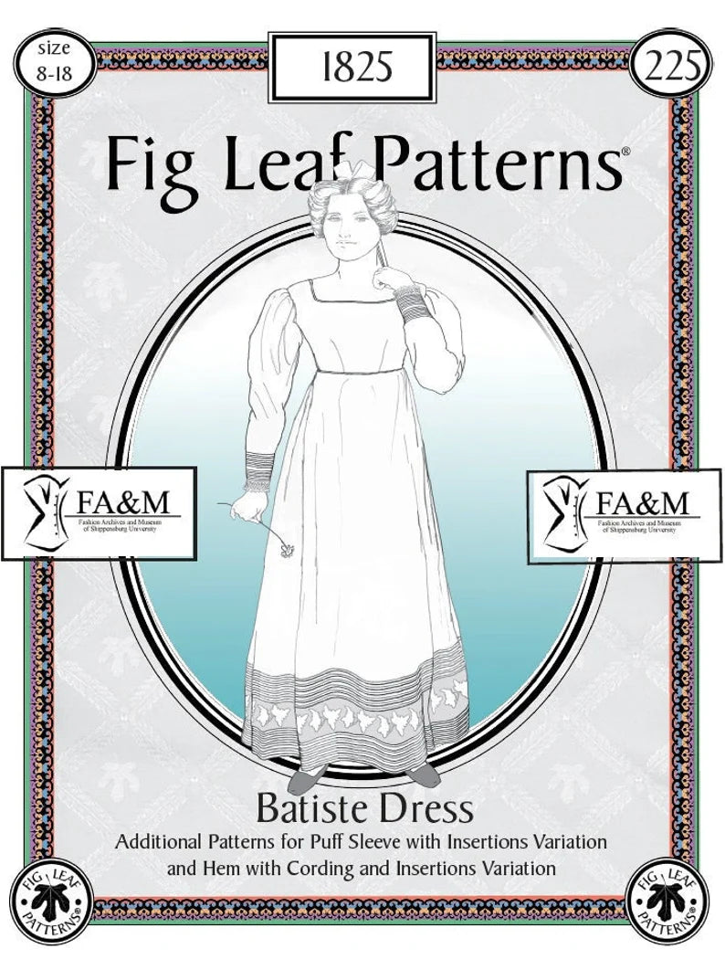 Fig Leaf Patterns Batiste Dress c. 1825