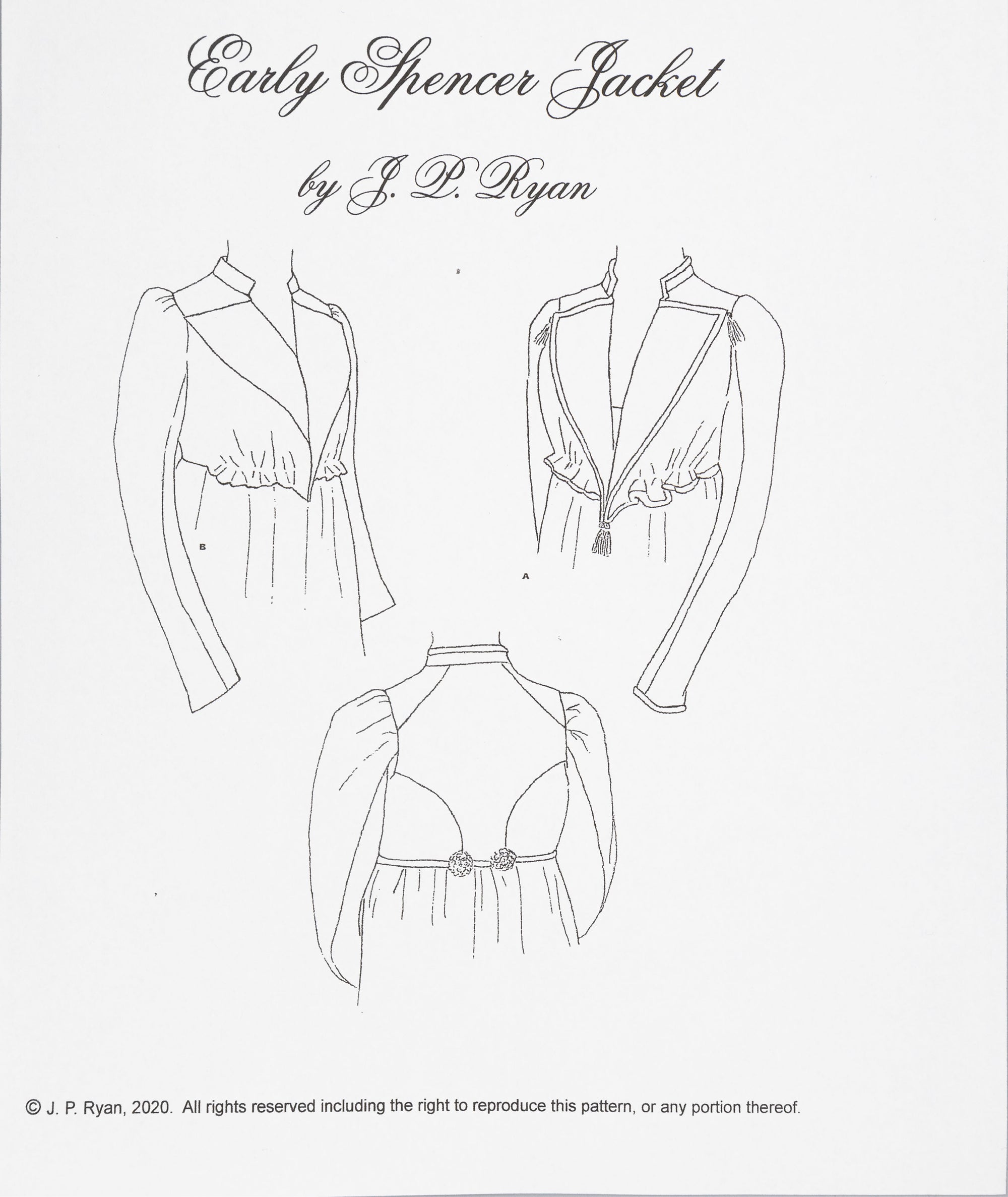 JP Ryan Early Spencer Jacket Pattern