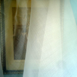 Soft White Silk "Gauze", drape - $20.00 yd. - Burnley & Trowbridge Co.