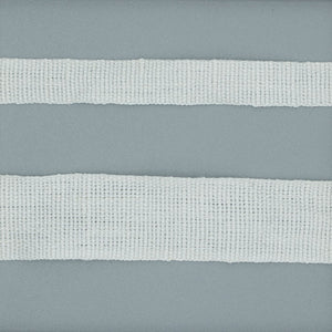White linen plain weave tape in 3/8 and 3/4 inch