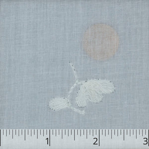 White Sprigged Cotton Muslin  - $25.00 yd. - Burnley & Trowbridge Co.