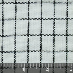 Black & White Crossbar Checked Linen - $14.00 yd. - Burnley & Trowbridge Co.