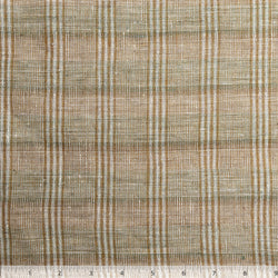 Slate Green, Wheat & White Plaid Linen - $14.00 yd. - Burnley & Trowbridge Co.
