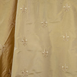 Embroidered Cream Silk Taffeta - $22.00 yd. - Burnley & Trowbridge Co.