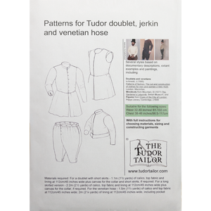 The Tudor Tailor: Men's Tudor Doublet, Jerkin and Venetian Hose Pattern - Burnley & Trowbridge Co.