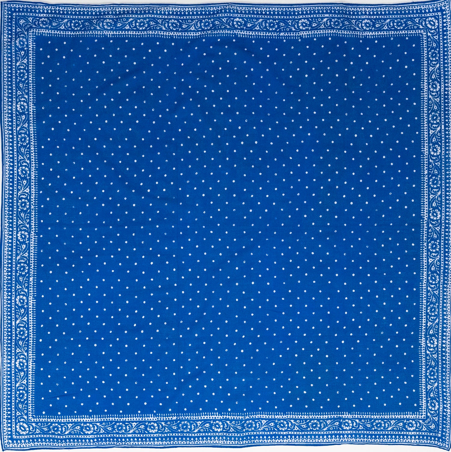 Blue Spotted Handkerchief with Border - Burnley & Trowbridge Co.