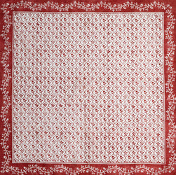 Red & White "Sprig'd" Handkerchief - Burnley & Trowbridge Co.