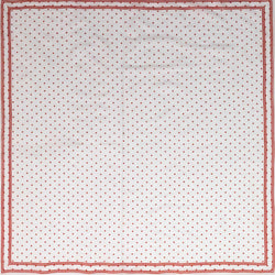 White & Red "Spot'd & Bordered" Handkerchief - Burnley & Trowbridge Co.