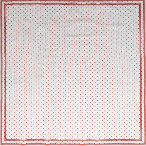 White & Red "Spot'd & Bordered" Handkerchief - Burnley & Trowbridge Co.