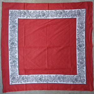 Red with Black & White Border Handkerchief - Burnley & Trowbridge Co.