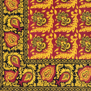 Red, Yellow & Black Flowered Handkerchief - Burnley & Trowbridge Co.