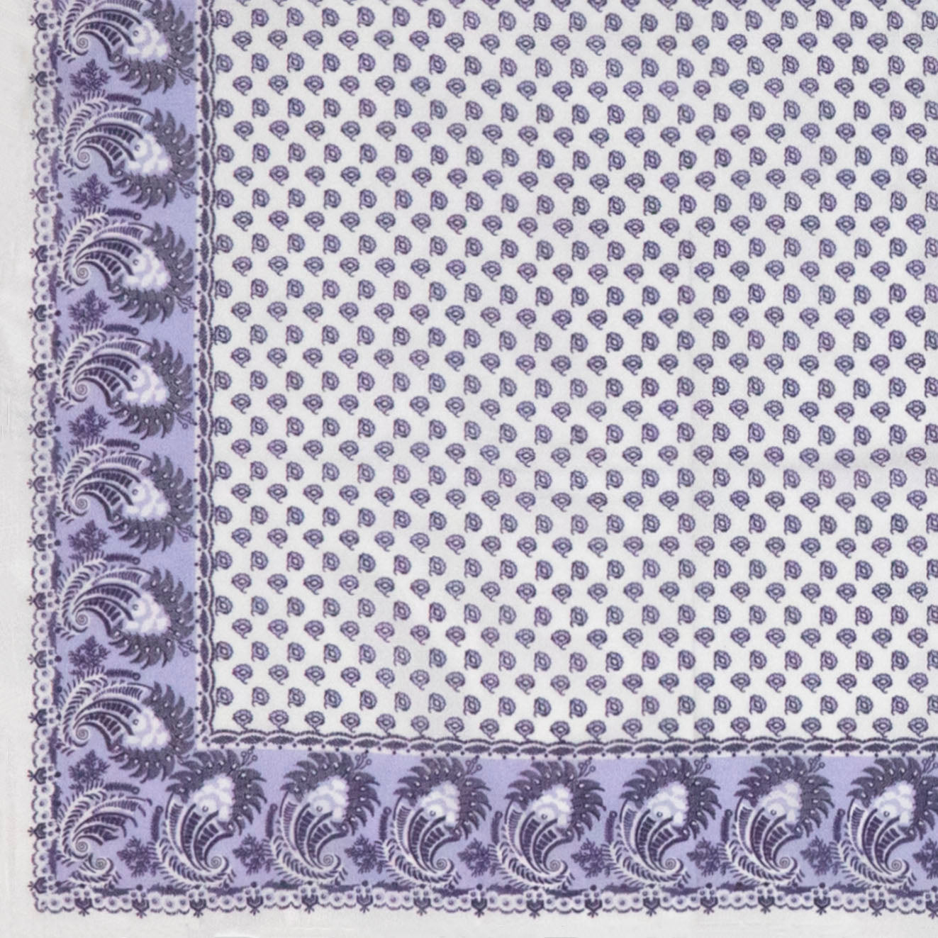 Double Purple Paisley Handkerchief - Burnley & Trowbridge Co.