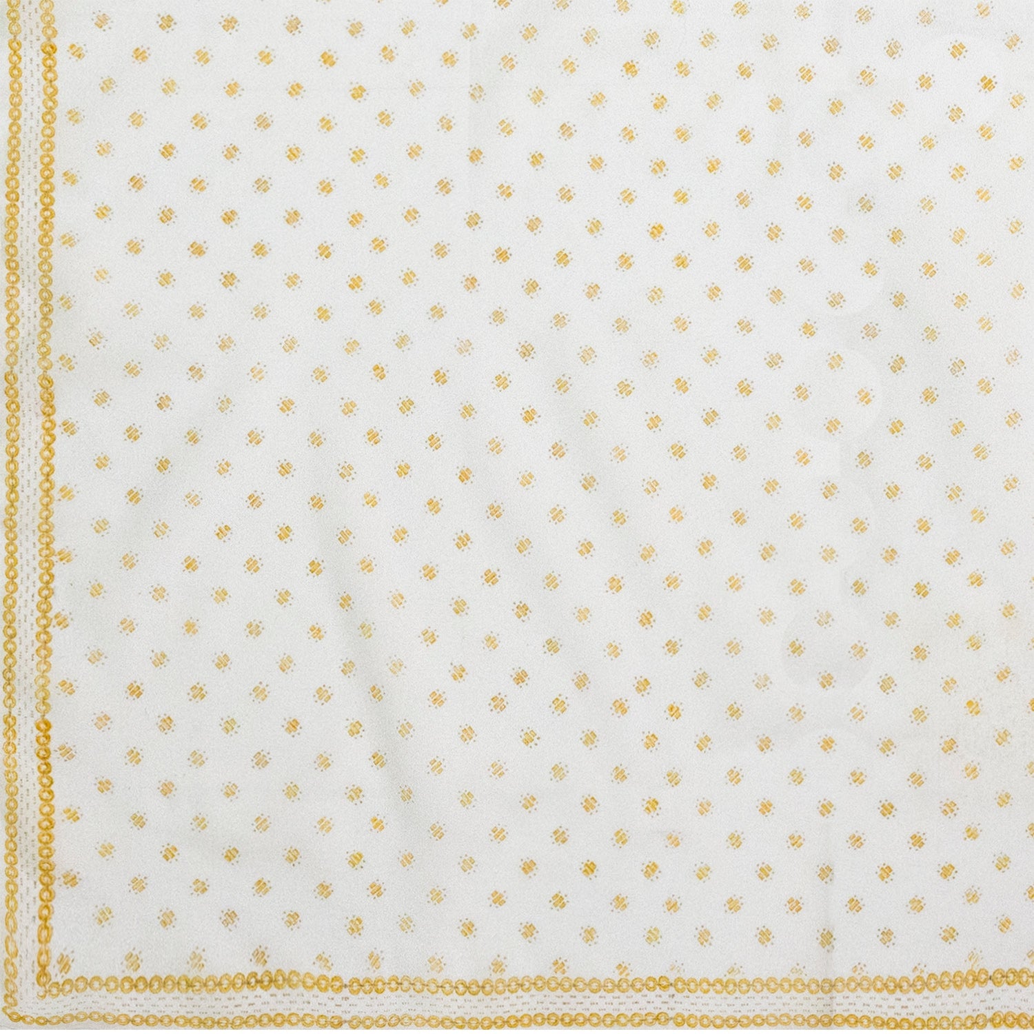 "Yellow Chain" Block Printed Handkerchief - Seconds - Burnley & Trowbridge Co.