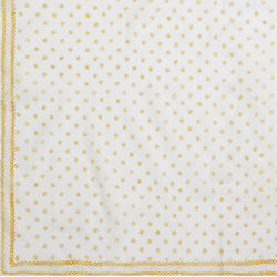 "Yellow Chain" Block Printed Handkerchief - Seconds - Burnley & Trowbridge Co.