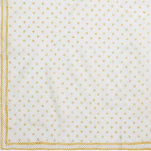 "Yellow Chain" Block Printed Handkerchief - Seconds - Burnley & Trowbridge Co.