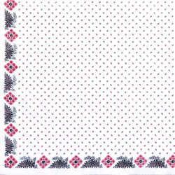 Red & Black Floral & Stippled Handkerchief - Burnley & Trowbridge Co.