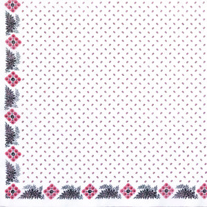 Red & Black Floral & Stippled Handkerchief - Burnley & Trowbridge Co.