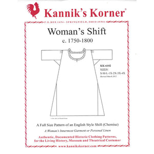 Kanniks Korner 1750-1800 English Shift Pattern - Burnley & Trowbridge Co.