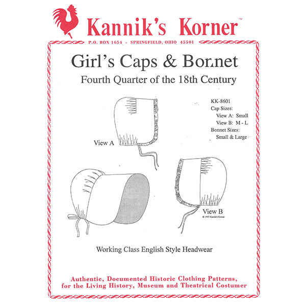 Kannik's Korner Girls Cap & Bonnet Pattern - Burnley & Trowbridge Co.