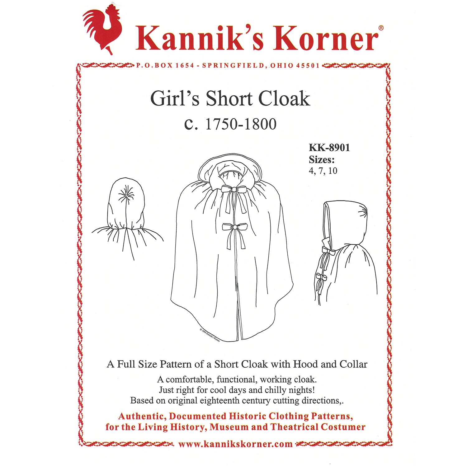 Girl's Short Cloak