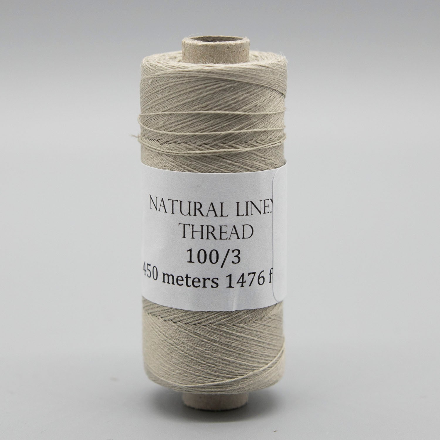 Fine linen thread, 20x3, 100m, natural