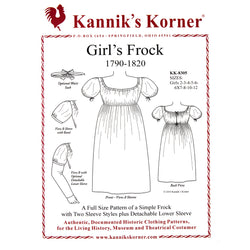 Kannik's Korner Girl's Frock 1790-1820 - Burnley & Trowbridge Co.