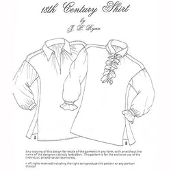 JP Ryan 18th Century Shirt Pattern - Burnley & Trowbridge Co.